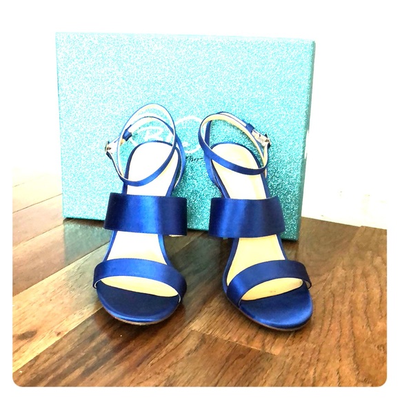 Betsey Johnson Shoes - Betsey Johnson Blue Satin Jenna